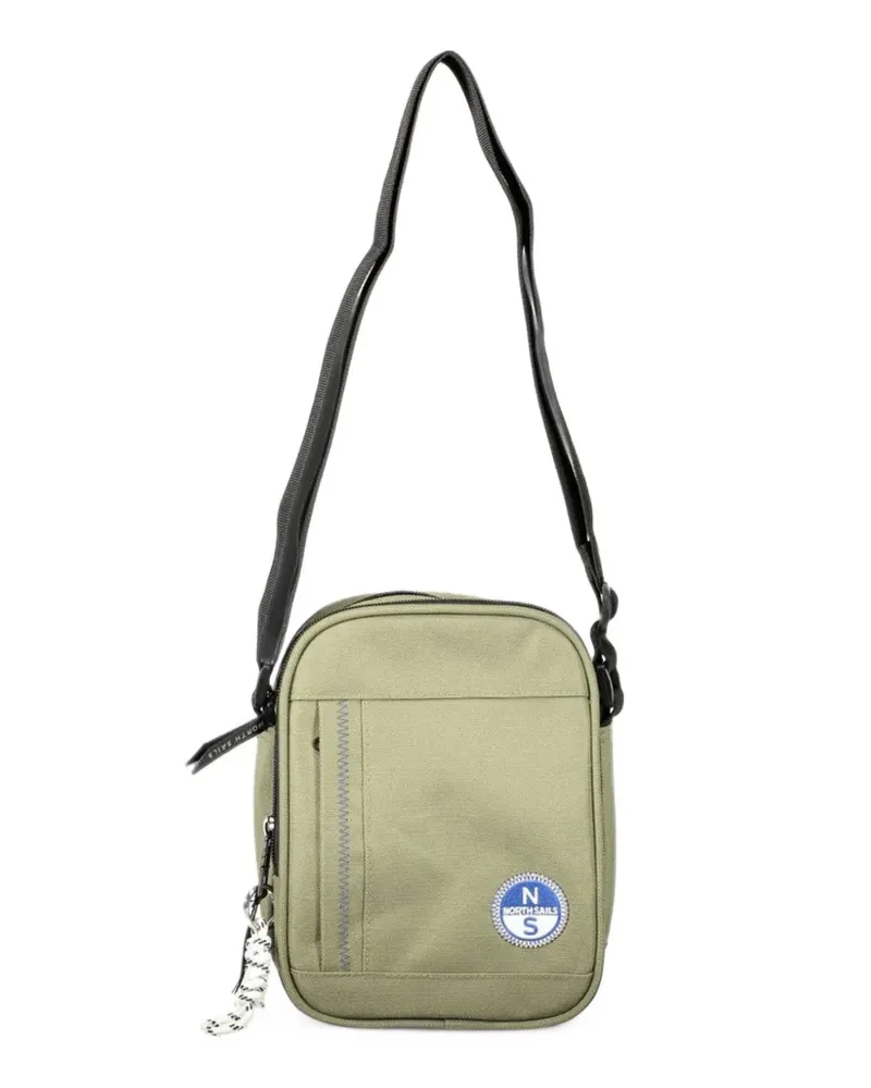 North Sails Kuriertasche mit Logo-Patch - Grün Grün
