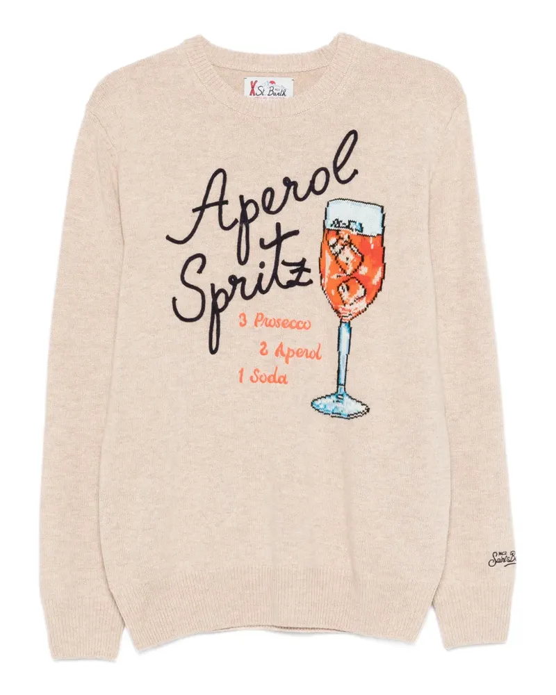 MC2 Saint Barth Heron Pullover mit grafischem Print - Nude Nude