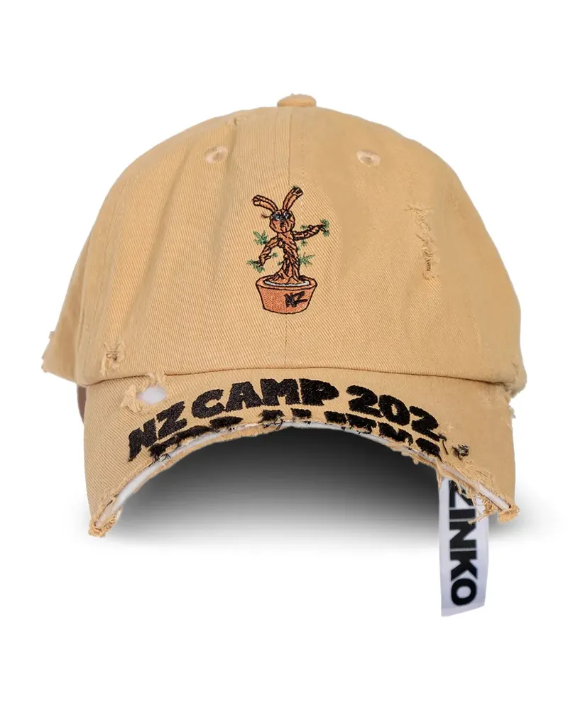 Natasha Zinko Bestickte Nz Groot Baseballkappe im Distressed-Look - Nude Nude