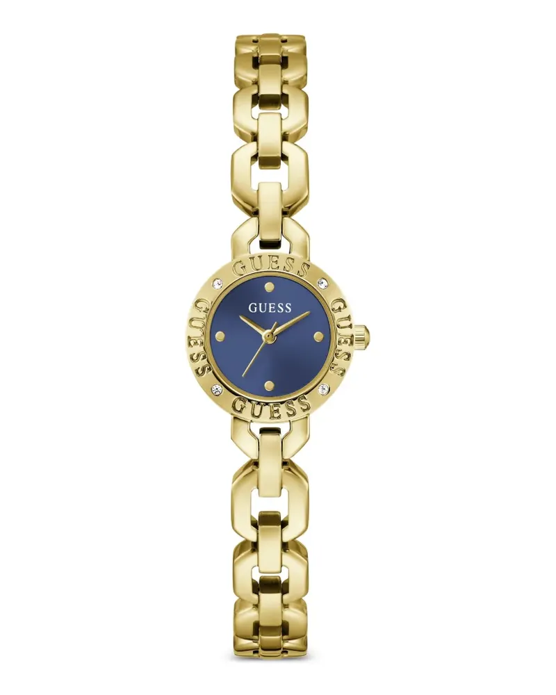 Guess Siren goldfarbene Analoguhr - Blau Blau