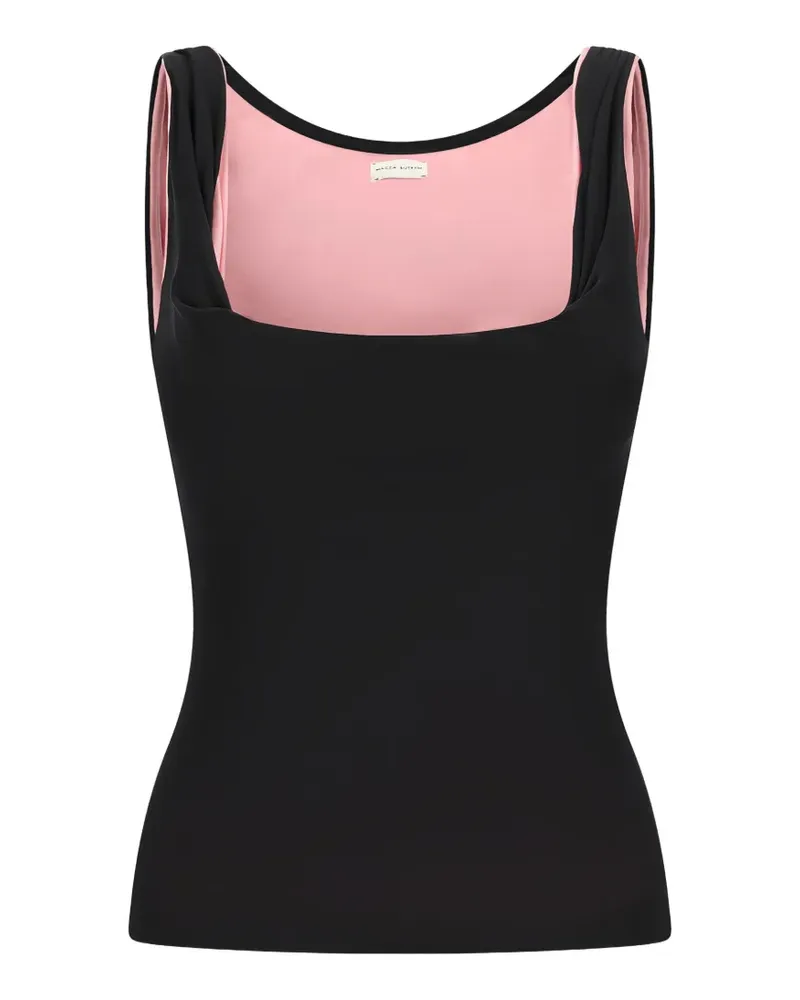 Magda Butrym Top mit eckigem Ausschnitt - Schwarz Schwarz