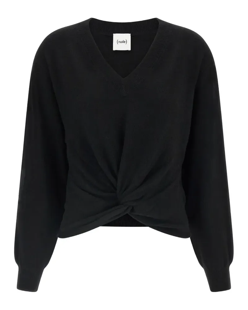NUDE Pullover mit Knotendetail - Schwarz Schwarz