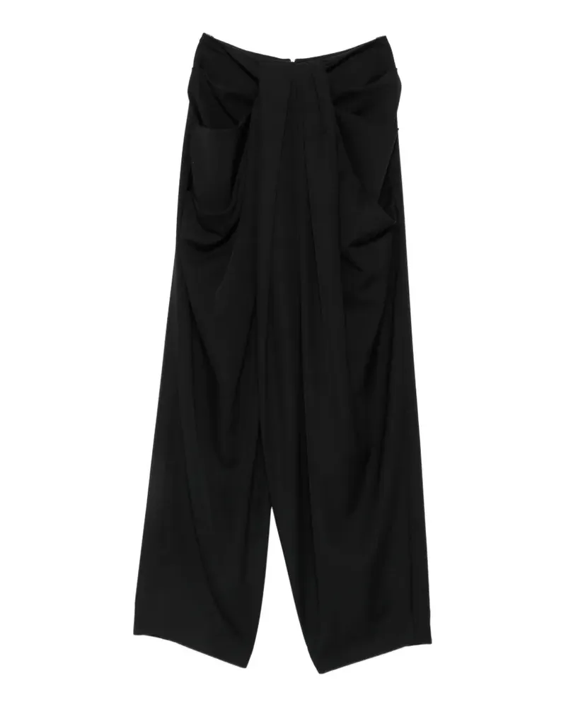 Balmain grain de poudre draped trousers - Schwarz Schwarz