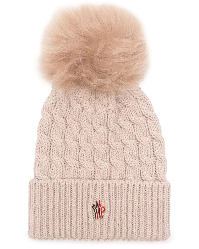 Moncler Beanie mit Bommel - Rosa Rosa