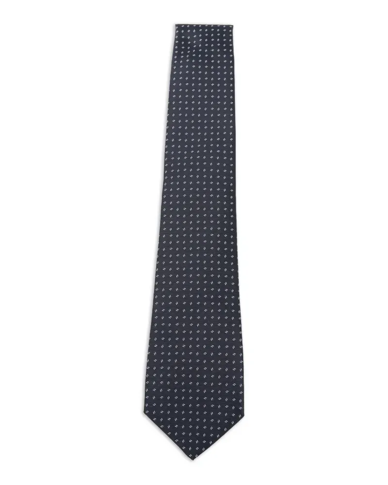Kiton Seidenkrawatte mit Mikro-Muster - Blau Blau