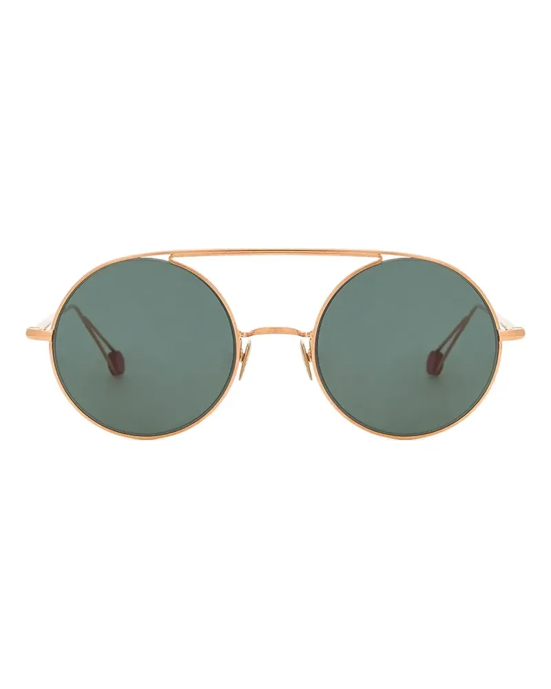 AHLEM Runde Place d'Acadie Sonnenbrille - Gold Gold
