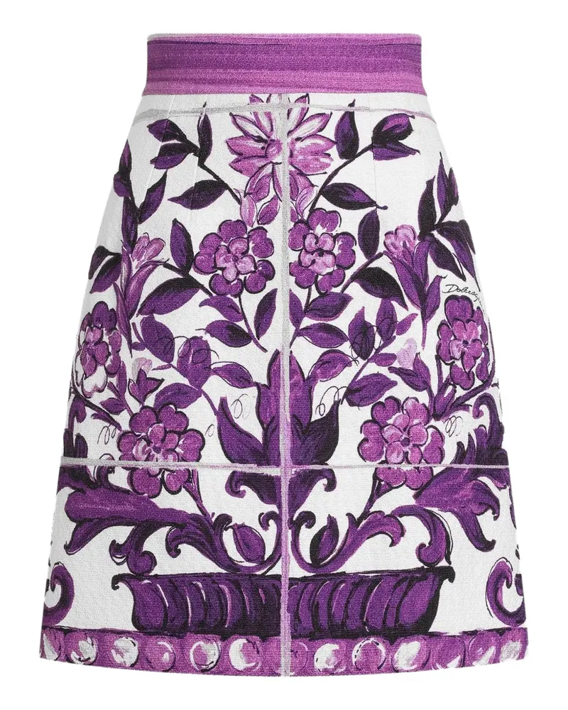 Dolce & Gabbana Rock mit Majolica-Print - Violett Violett