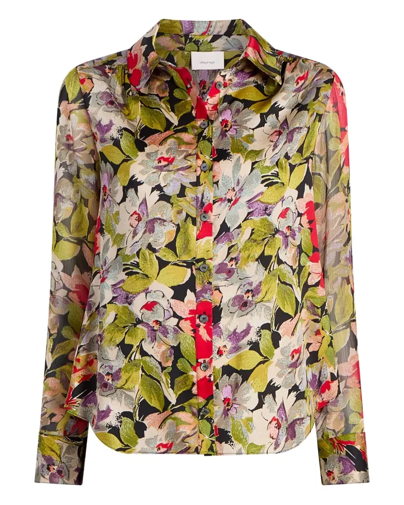 Cinq à Sept Hemd mit Blumen-Print - Grün Grün