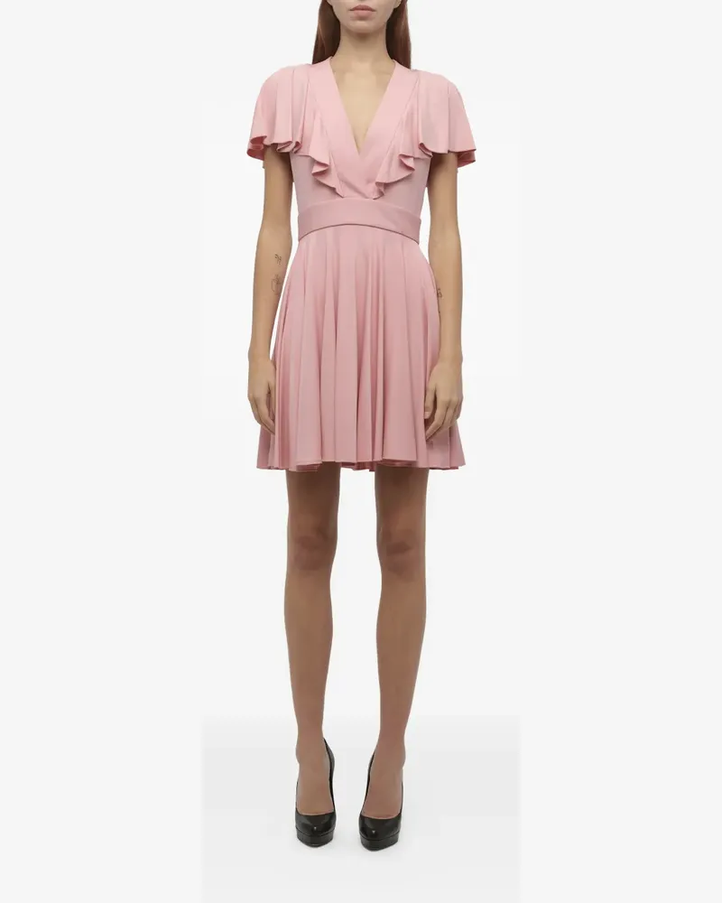 Alexander McQueen ruffled pleated dress - Rosa Rosa