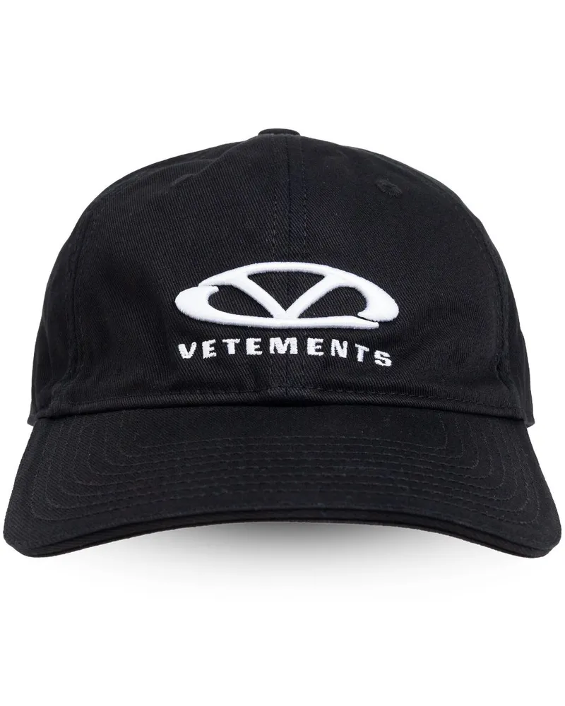 VETEMENTS Baseballkappe mit Logo-Stickerei - Schwarz Schwarz