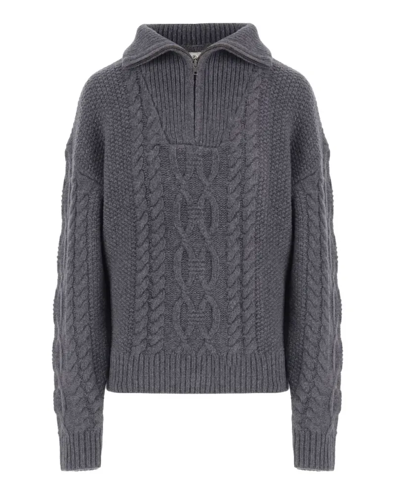 The Garment cable-knit quarter-zip sweater - Grau Grau