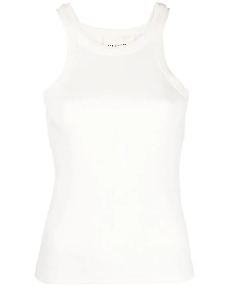 Closed Tanktop aus geripptem Strick - Weiß Weiß