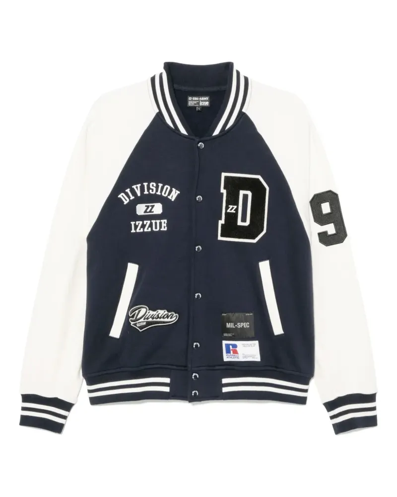 Izzue x Russell Athletic Bomberjacke mit Logo-Stickerei - Blau Blau