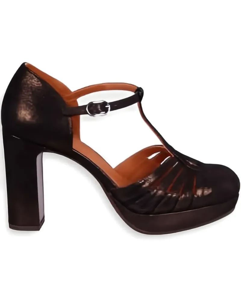 Chie Mihara Yaisu Plateau-Pumps mit T-Riemen 85mm - Braun Braun