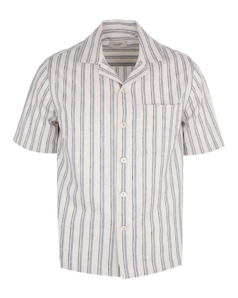 AGNONA striped jersey shirt - Nude Nude