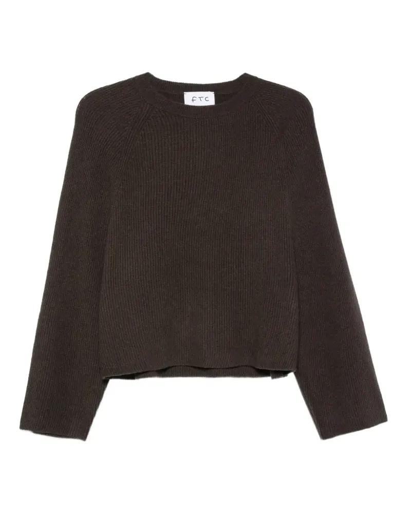 FTC Cashmere Pullover mit Raglanärmeln - Braun Braun
