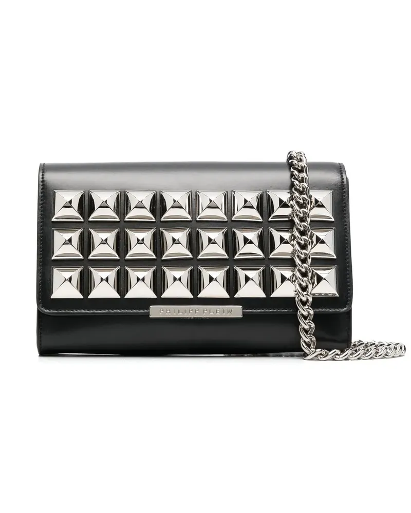 Philipp Plein Umhängetasche mit Nieten - Schwarz Schwarz