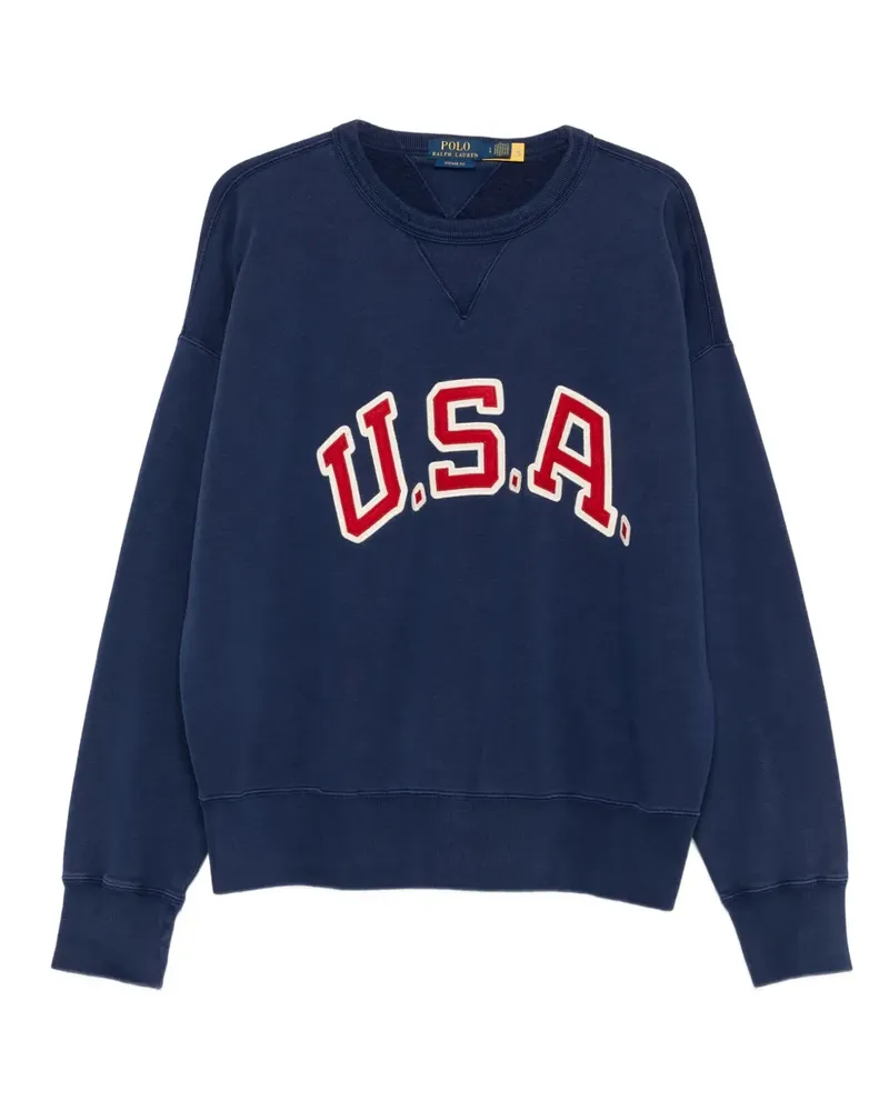 Ralph Lauren Sweatshirt mit USA-Logo - Blau Blau