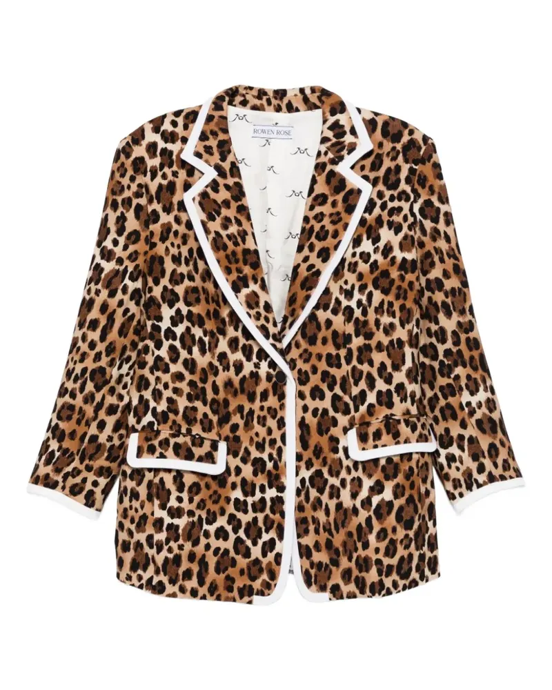 Rowen Rose leopard print jacket - Braun Braun