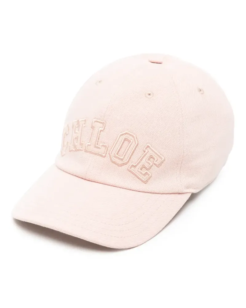 Chloé logo-embroidered cap - Rosa Rosa