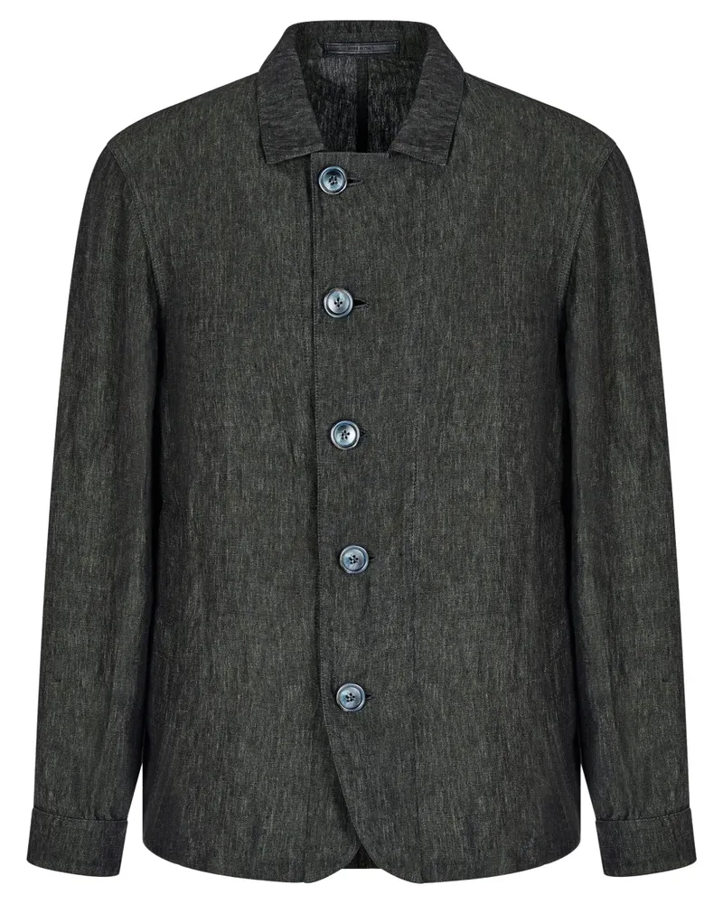 Giorgio Armani Hemdjacke aus Leinen - Grün Grün
