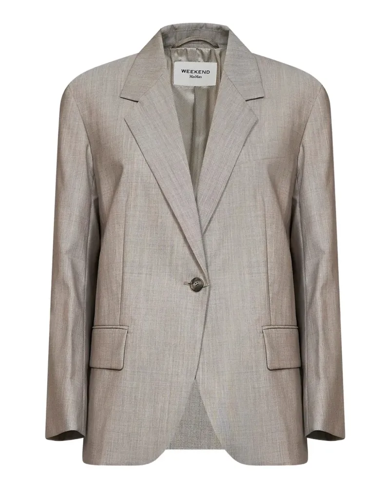 Max Mara single-breasted virgin wool blazer - Nude Nude
