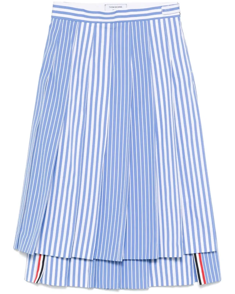 Thom Browne Midirock mit Falten - Blau Blau