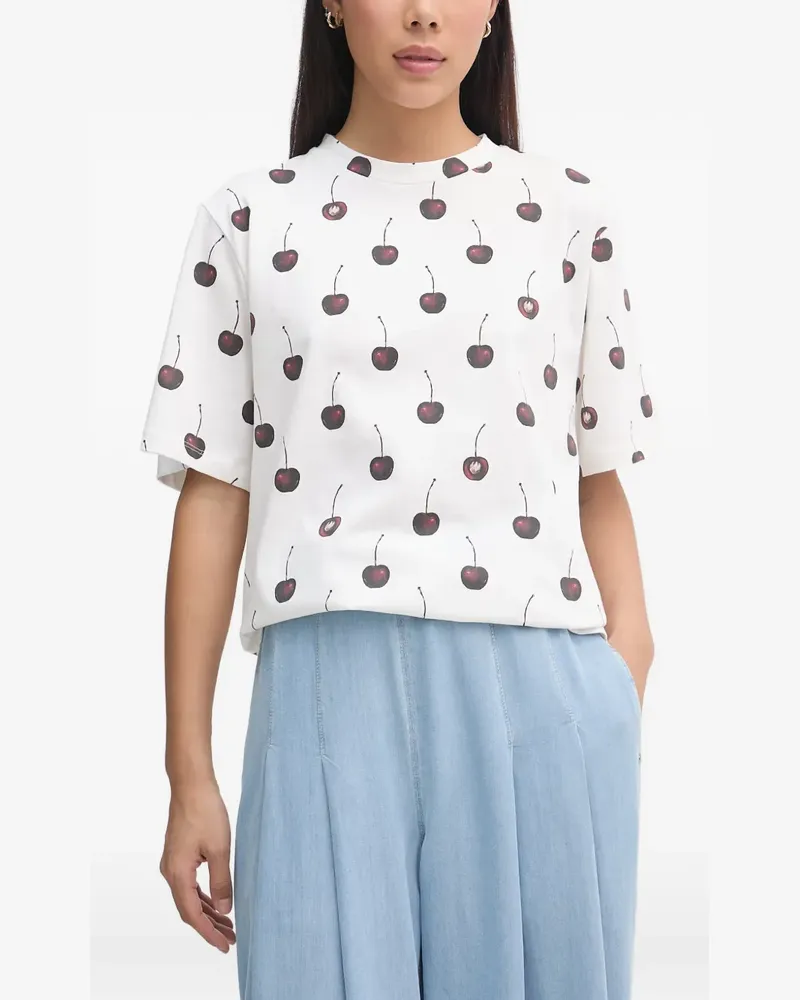 Stine Goya cherry-print T-shirt - Weiß Weiß