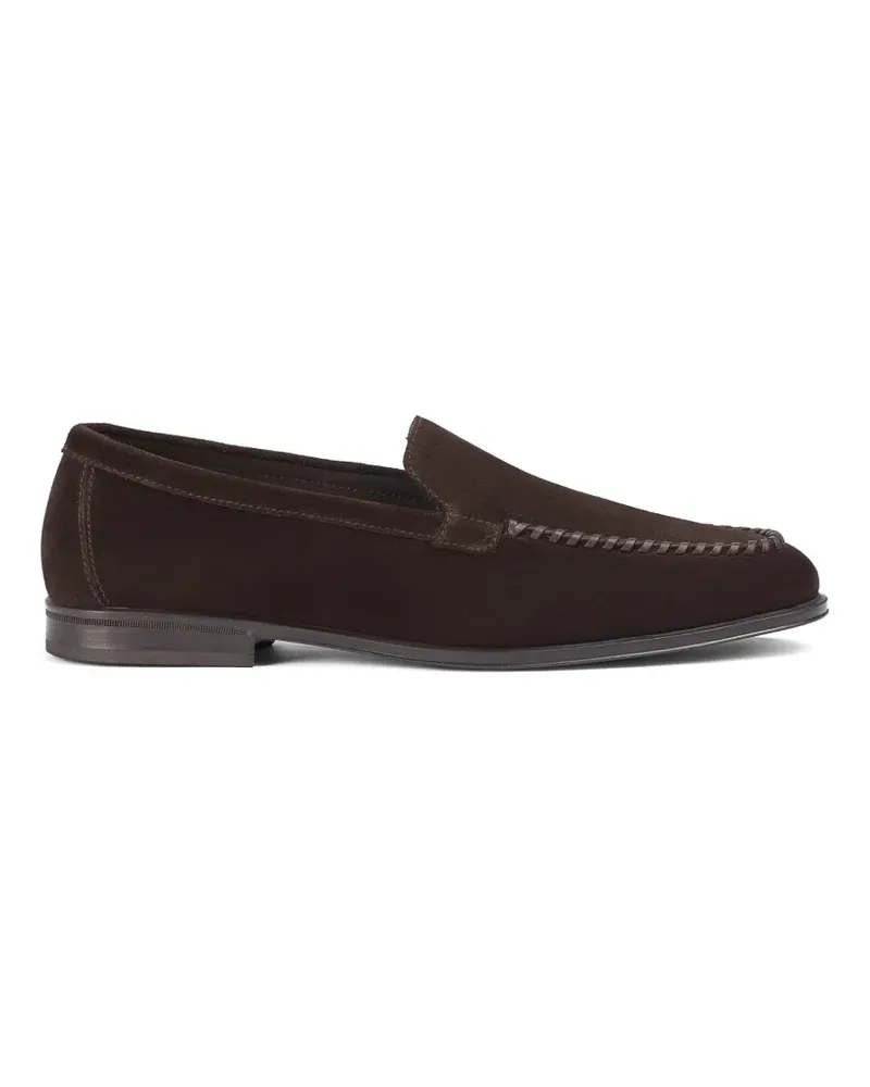 Doucal´s suede loafers - Braun Braun