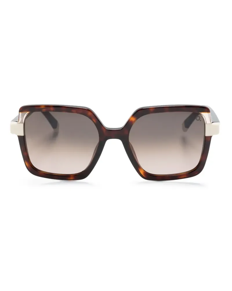 Etnia Barcelona Sonnenbrille mit eckigem Gestell - Braun Braun