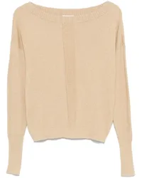 Patrizia Pepe Gerippter Strickpullover Nude