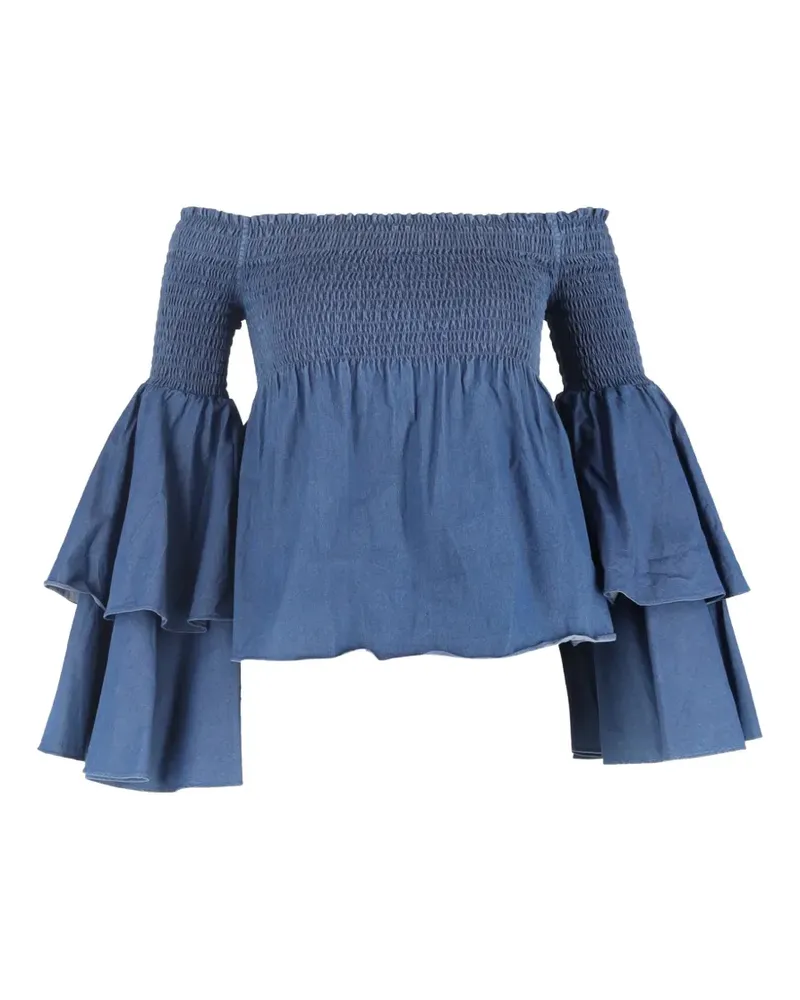 Caroline Constas Bluse mit Rüschen - Blau Blau