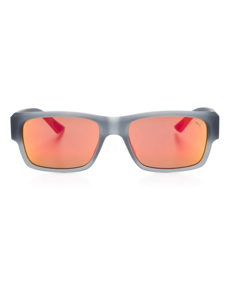 Puma Sonnenbrille mit eckigem Gestell - Grau Grau