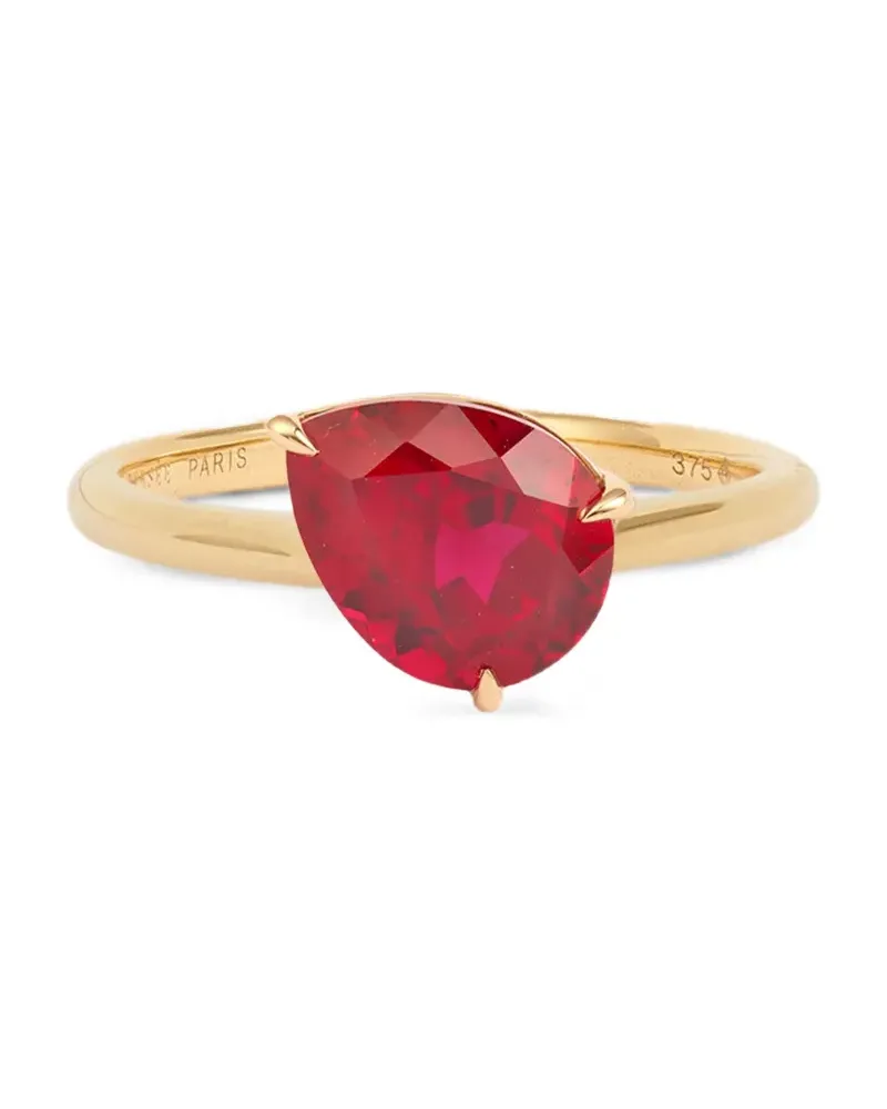 PERSEE 9kt Iris Gelbgoldring mit Rubin Gold