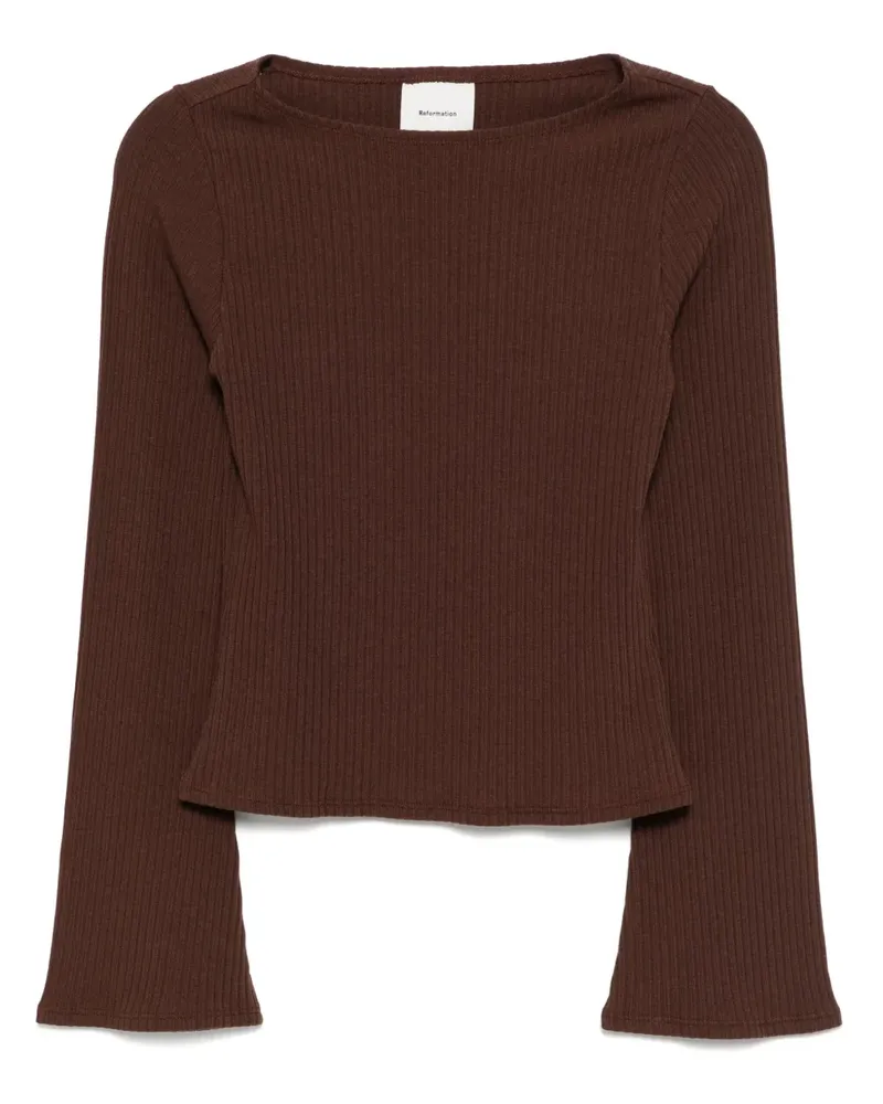 Reformation Millet Strickoberteil - Braun Braun