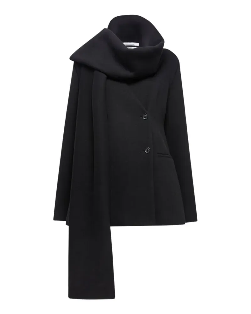 Another Tomorrow double-breasted scarf coat - Schwarz Schwarz
