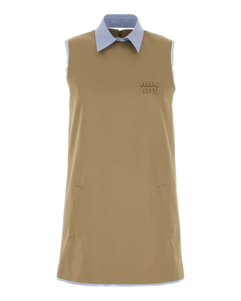 Miu Miu Minikleid mit Kragen - Nude Nude
