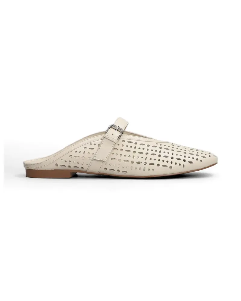 Bibi Lou Maia laser-cut buckle-strap mules - Nude Nude