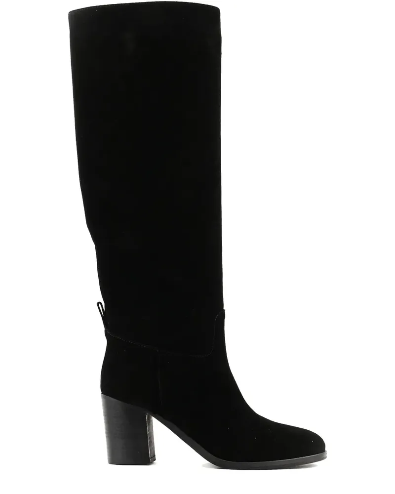 Paul Warmer Kniehohe Kate Wildlederstiefel 75mm - Schwarz Schwarz