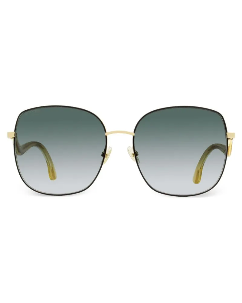 Jimmy Choo Mamie Sonnenbrille mit eckigem Gestell - Schwarz Schwarz