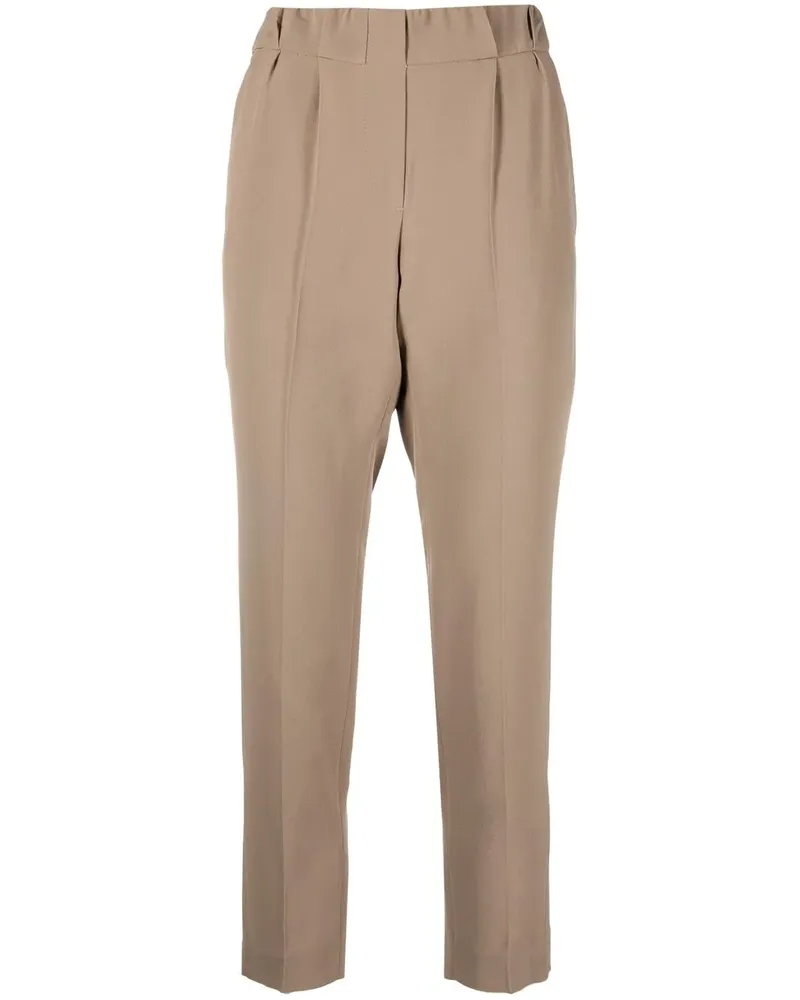 Brunello Cucinelli Klassische Cropped-Hose - Nude Nude