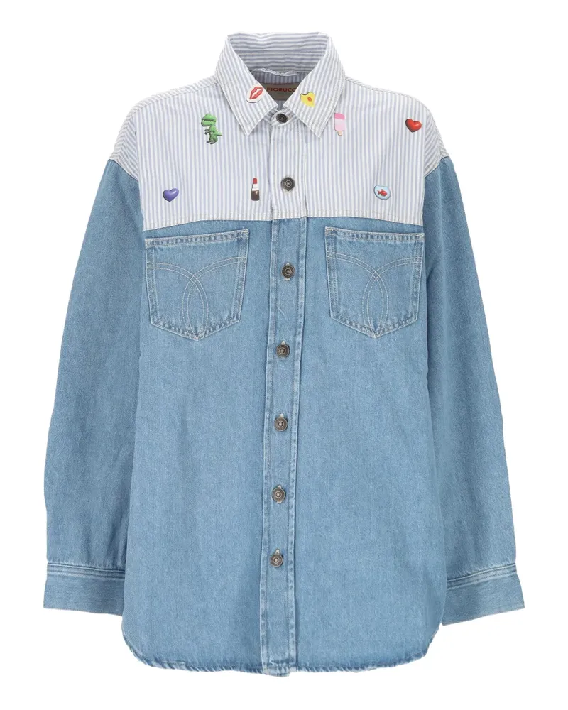 Fiorucci Jeanshemd mit Anhänger-Print - Blau Blau