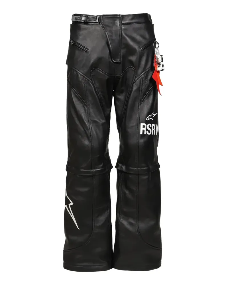 Alpinestars 2.0 Neo Bat Lederhose mit Logo-Print - Schwarz Schwarz