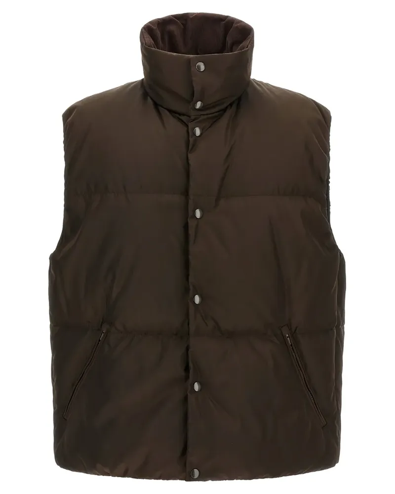 Prada Re-Nylon padded gilet - Braun Braun