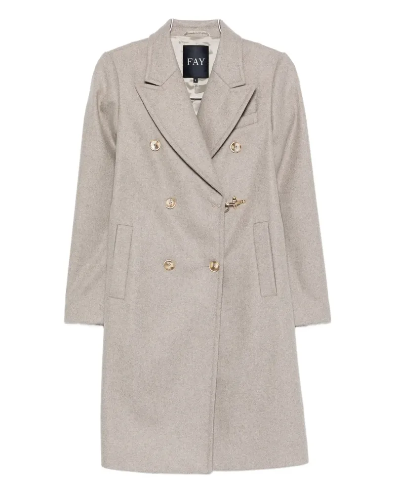 Fay Doppelreihiger Mantel - Nude Nude
