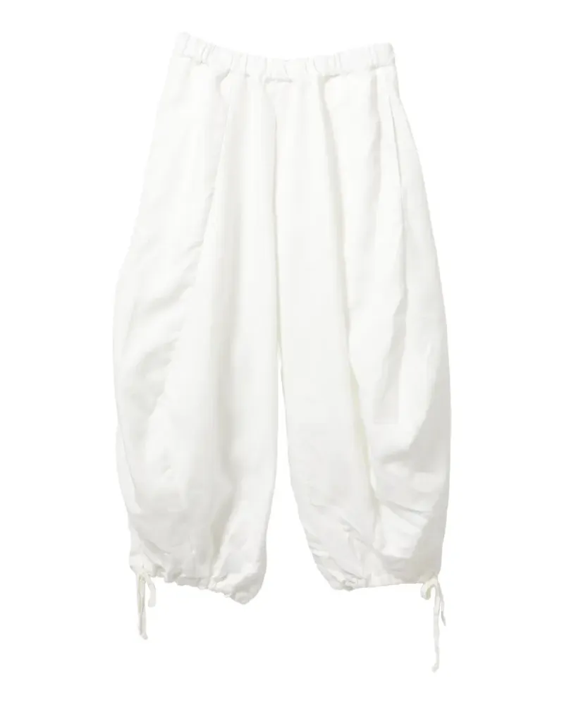 Comme des Garçons drawstring-cuff balloon trousers - Weiß Weiß
