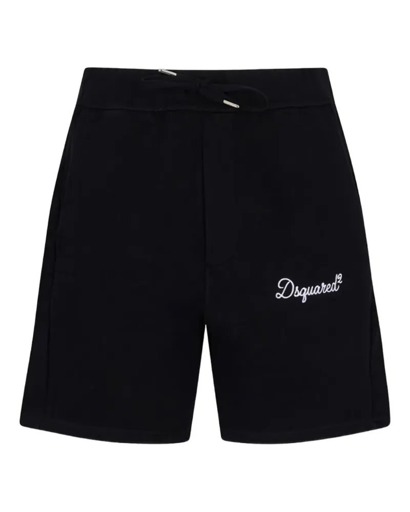 Dsquared2 Shorts mit Kordelzug - Schwarz Schwarz