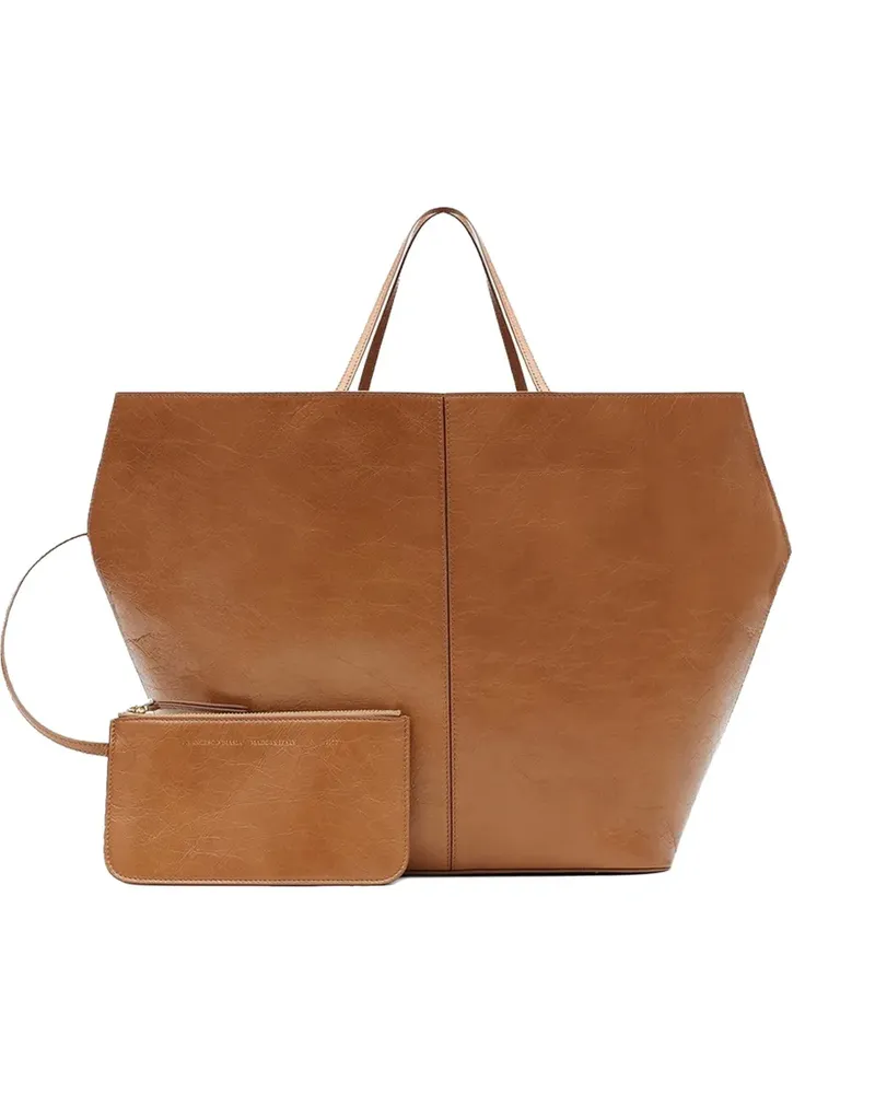 Francesco Biasia Winona 4ever leather tote bag - Braun Braun