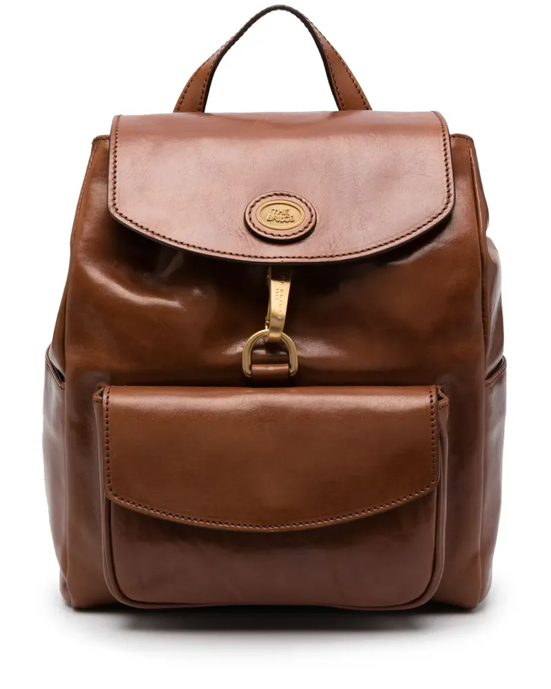 The Bridge Rucksack mit Logo-Schild - Braun Braun