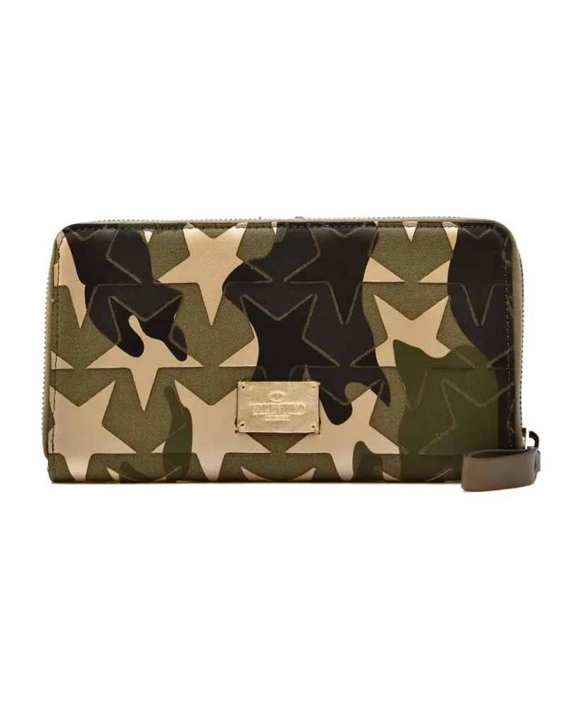 Valentino Garavani star camo wallet - Grün Grün